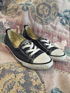 Converse Women’s Ballet Sneakers in Navy and White